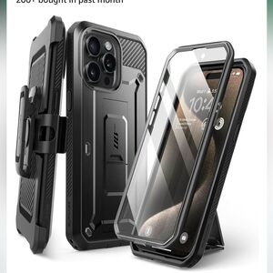 Supcase for iPhone 15pro with stand and belt clip. Military grade‎ new